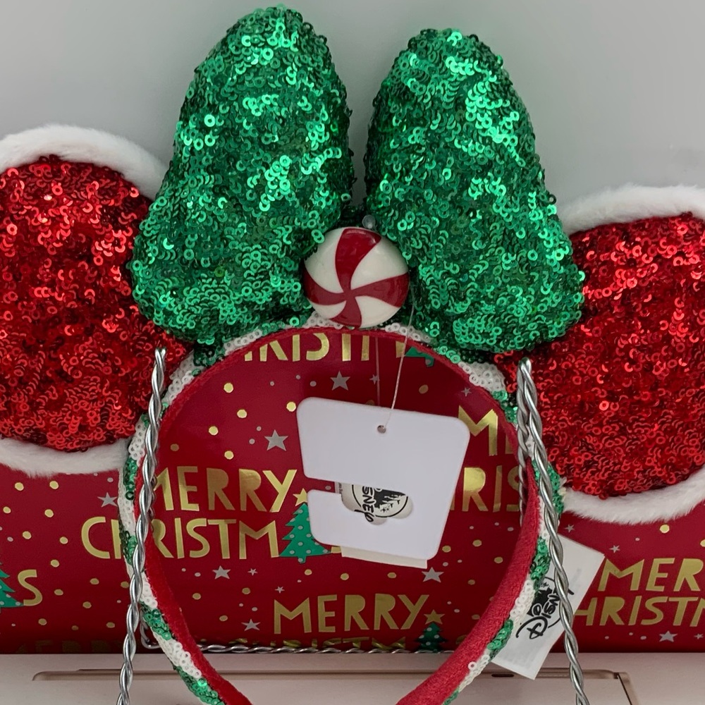 Disney Parks Minnie Ears Mickey Very Merry Christmas headband